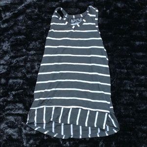 A black and white stripped girls shirt